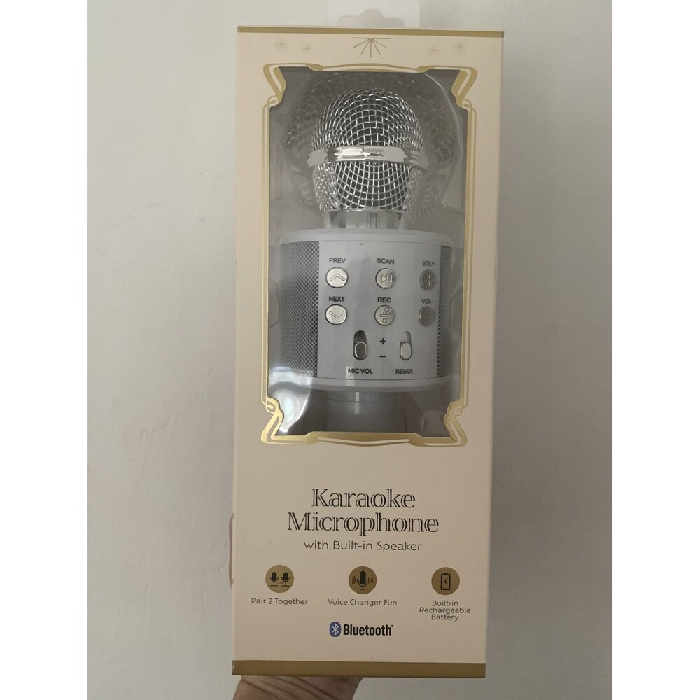 Vivitar Wireless Bluetooth Karaoke Microphone Portable Handheld Speaker USB New